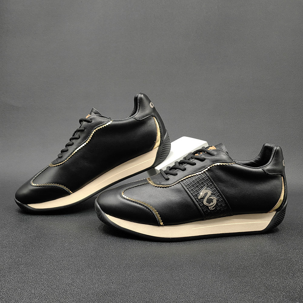 Men Fashion Leather Comfort Flat Casual Shoes-RAIIFY