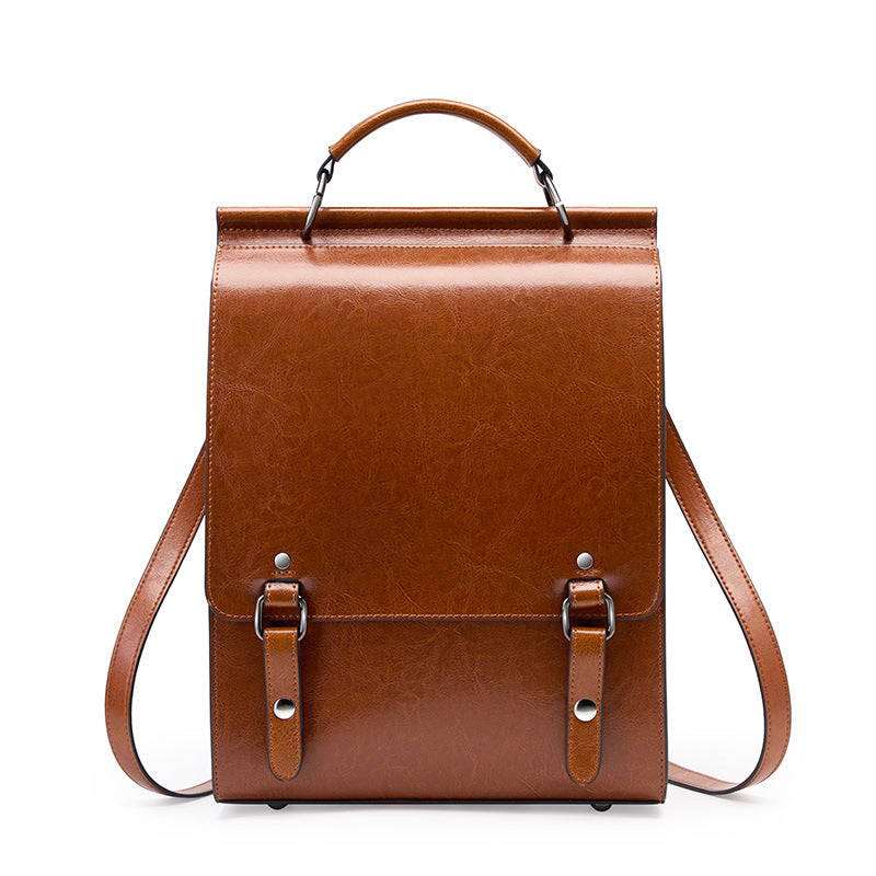 Women Vintage Cowhide Minimalist Backpack-RAIIFY