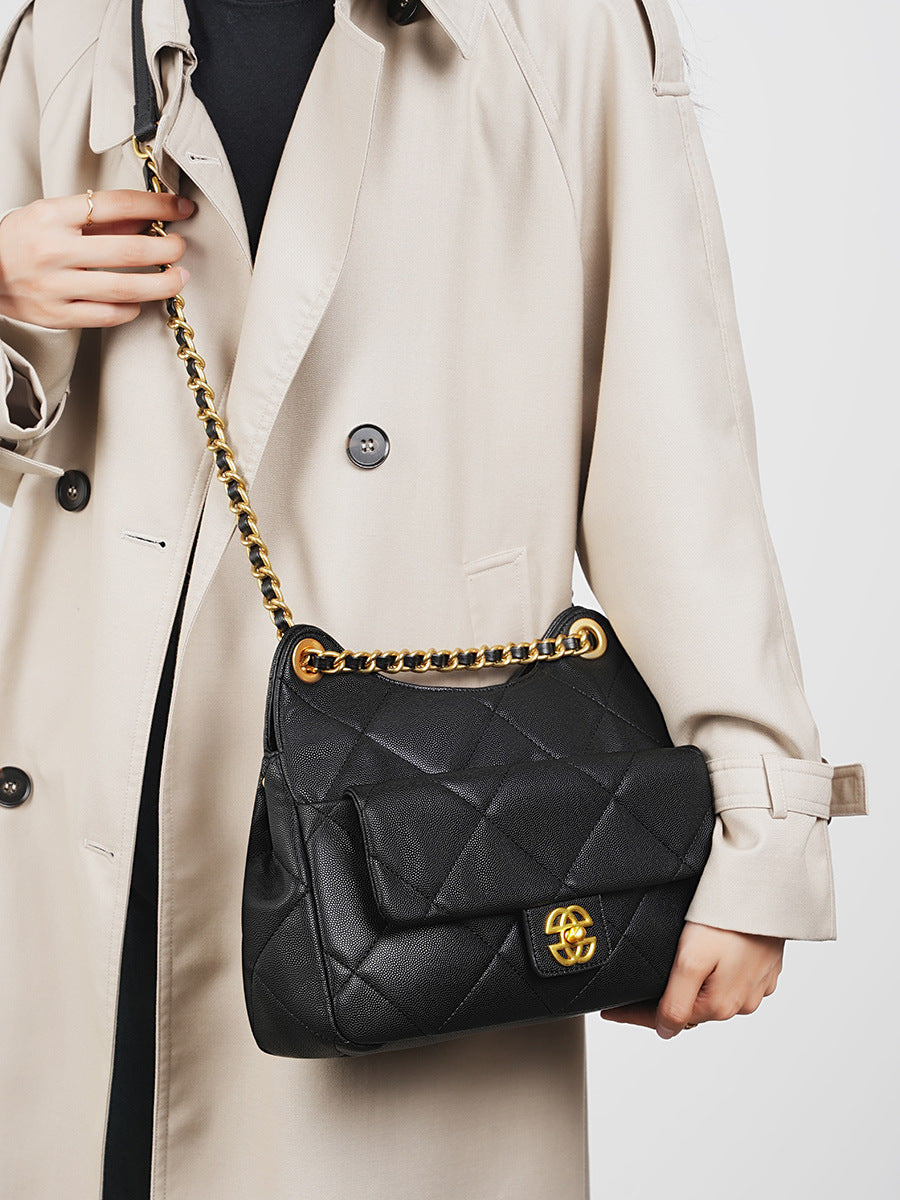 Women Stylish Fashion Soft Leather Chain Shoulder Bag-RAIIFY