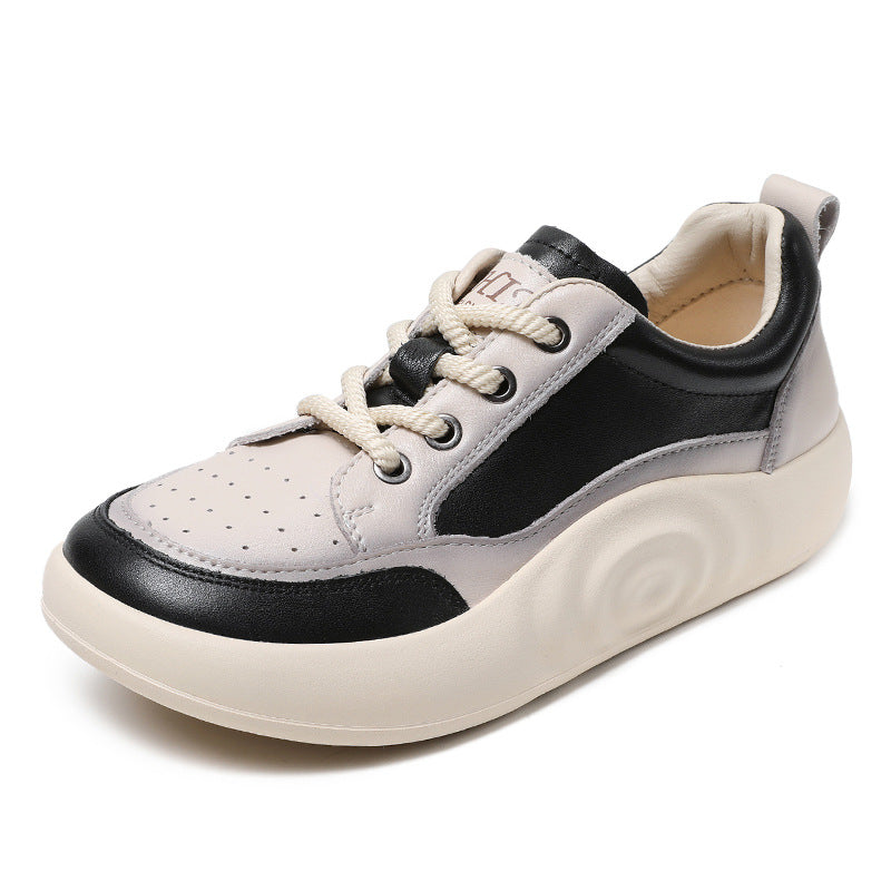 Women Handmade Fashion Leather Casual Shoes-RAIIFY