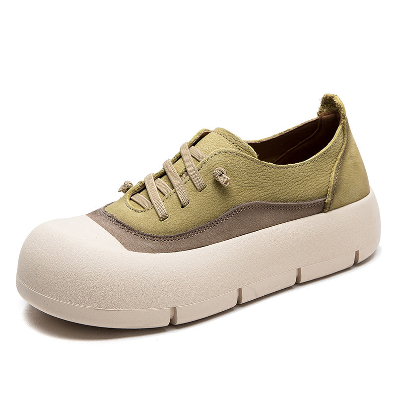 Women Fashion Leather Minimalist Flat Casual Shoes-RAIIFY