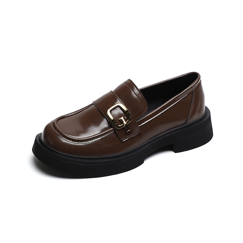 Women Retro Lug Sole Comfort Loafers-RAIIFY