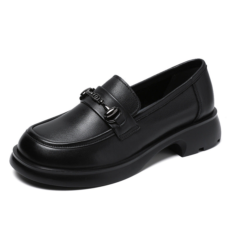 Women Casual Classic Minimalist Leather Loafers-RAIIFY