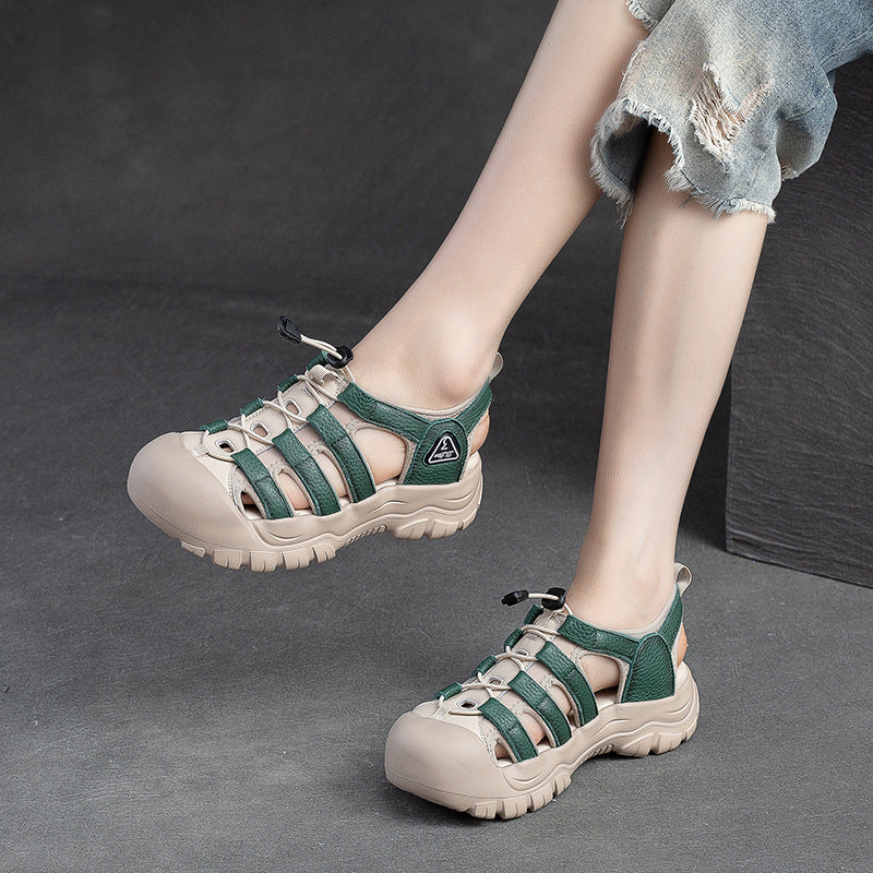 Women Stylish Casual Leather Summer Sandals-RAIIFY