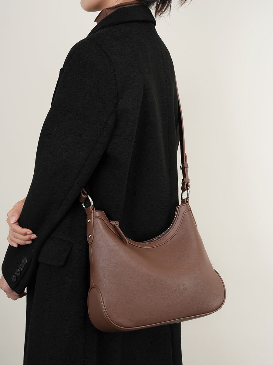 Women Minimalist Soft Leather Shoulder Bag-RAIIFY