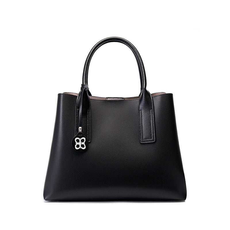 Women Minimalist Fashion Soft Leather Tote Shoulder Bag-RAIIFY