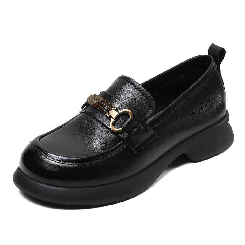 Women Spring Minimalist Soft Leather Casual Loafers-RAIIFY