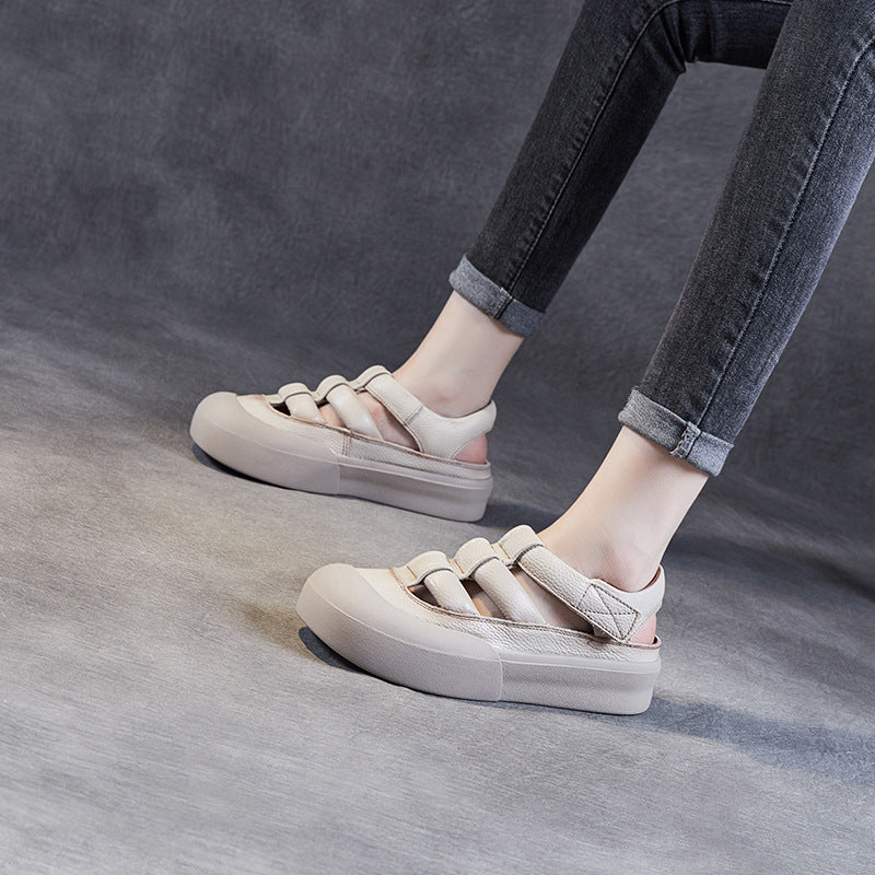 Women Stylish Summer Trend Leather Casual Sandals-RAIIFY