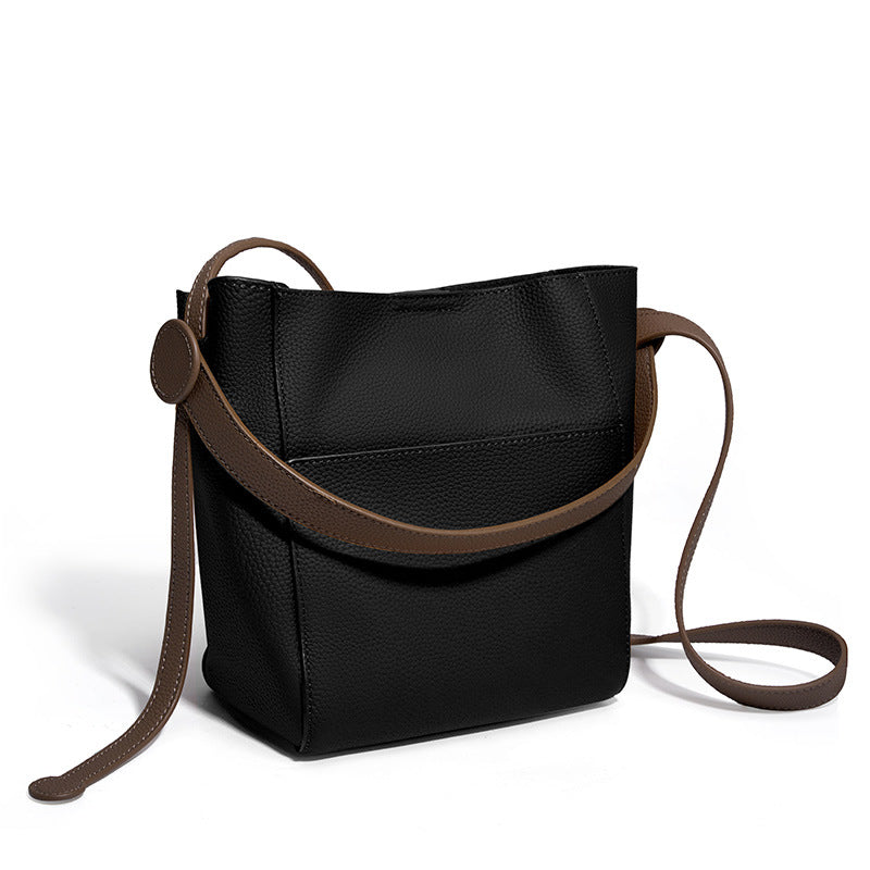 Women Minimalist Cowhide Leather Casual Crossbody Bag-RAIIFY