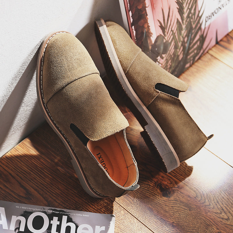 Men Summer Autumn Retro Leather Flats Loafers-RAIIFY