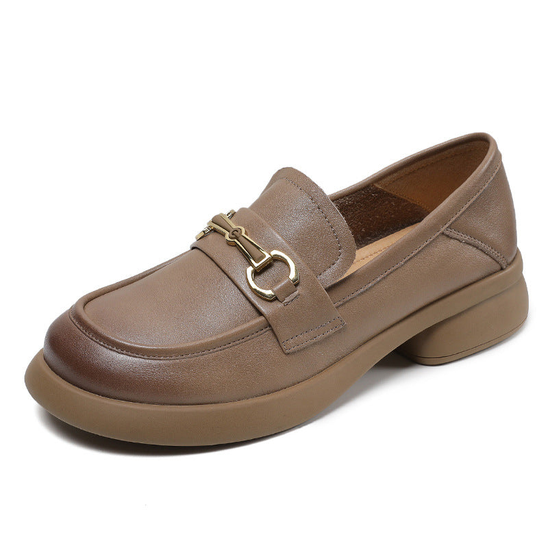 Women Retro Casual Soft Leather Loafers-RAIIFY