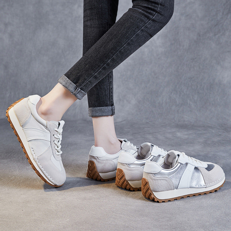 Women Stylish Leather Fashion Casual Training Sneakers-RAIIFY