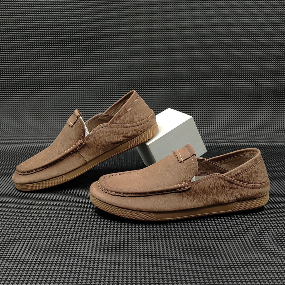 Men Handmade Minimalist Soft Leather Casual Loafers-RAIIFY
