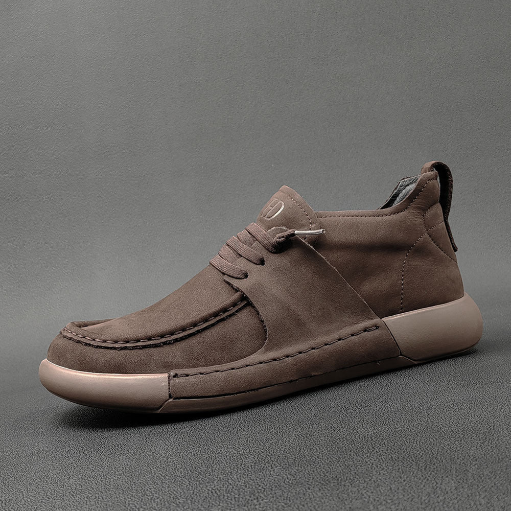 Men Minimalist Soft Leather Flat Casual Shoes-RAIIFY