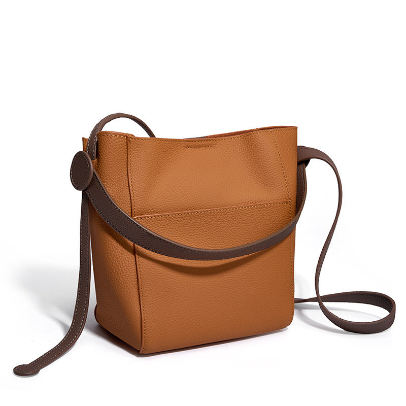 Women Minimalist Cowhide Leather Casual Crossbody Bag-RAIIFY