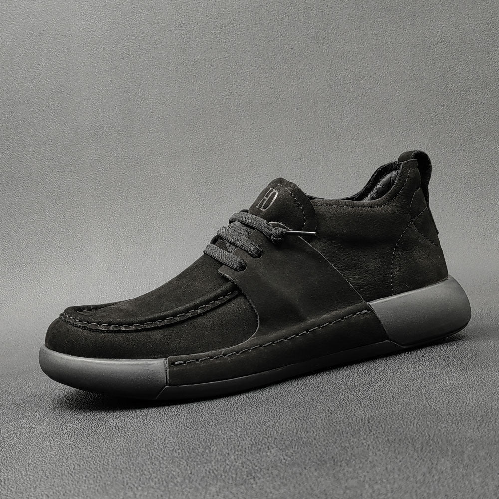 Men Minimalist Soft Leather Flat Casual Shoes-RAIIFY