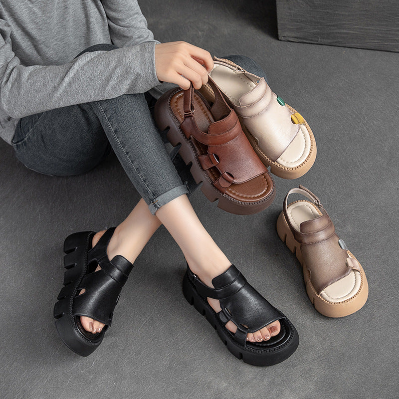 Women Summer Retro Platform Casual Sandals-RAIIFY