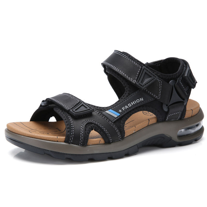 Men Summer Leather Casual Air Cushion Sandals-RAIIFY
