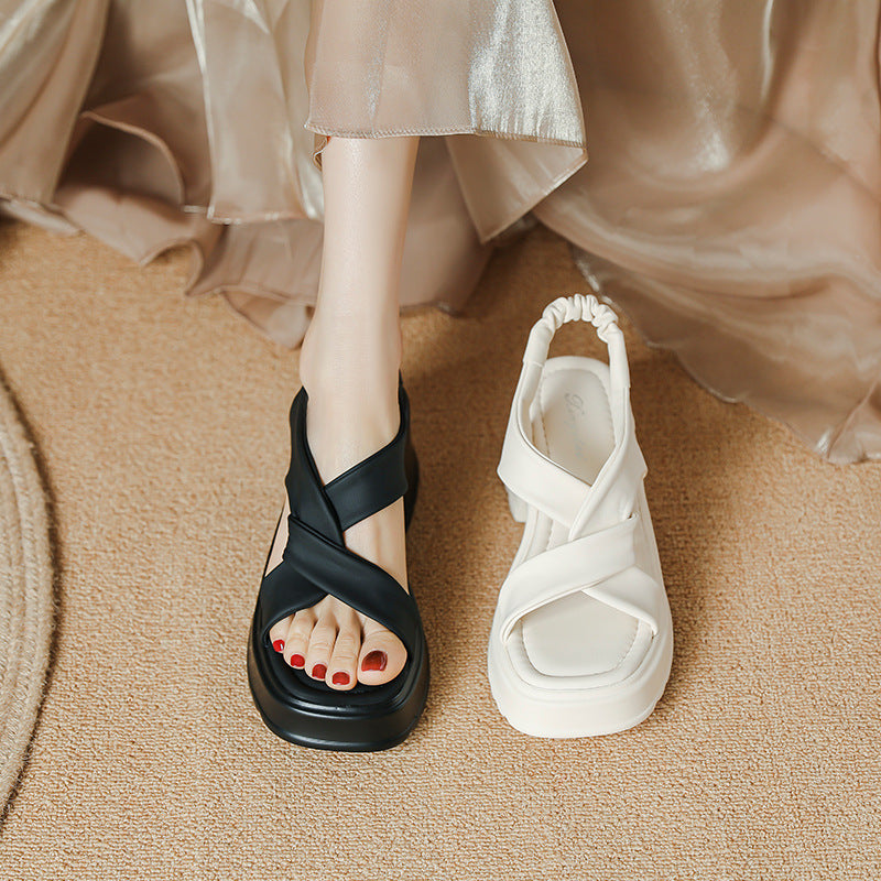Women Fashion Minimalist Soft Chunky Sole Sandals-RAIIFY