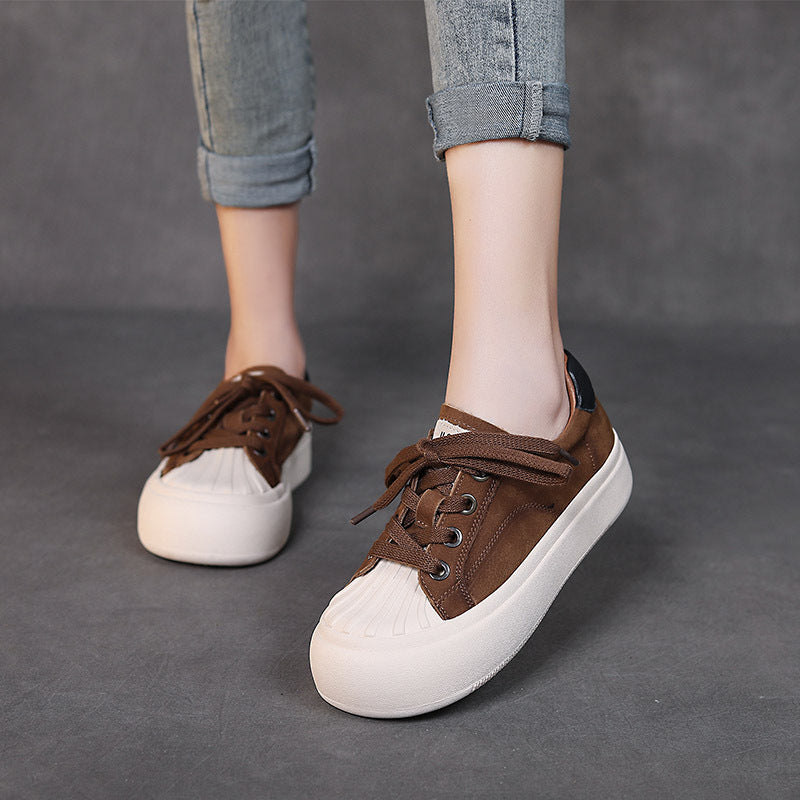 Women Minimalist Leather Fashion Casual Shoes-RAIIFY