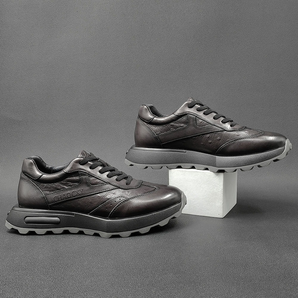 Men Retro Patchwork leather Casual Shoes-RAIIFY