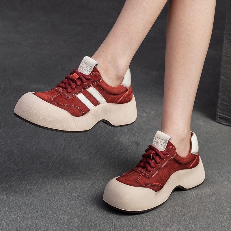 Women Minimalist Fashion Leather Sport Casual Shoes-RAIIFY