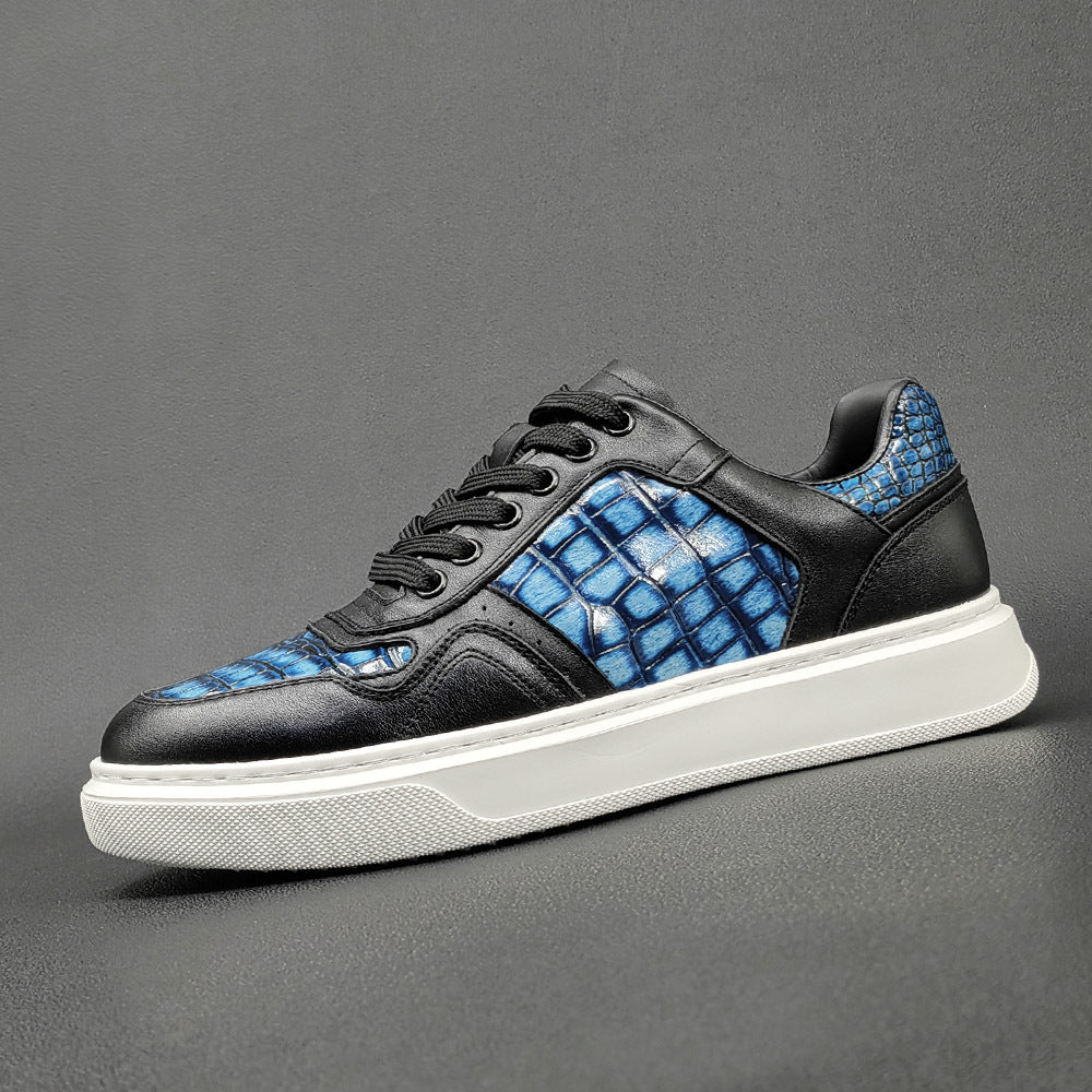 Men Stylish Casual Leather Court Sneakers-RAIIFY