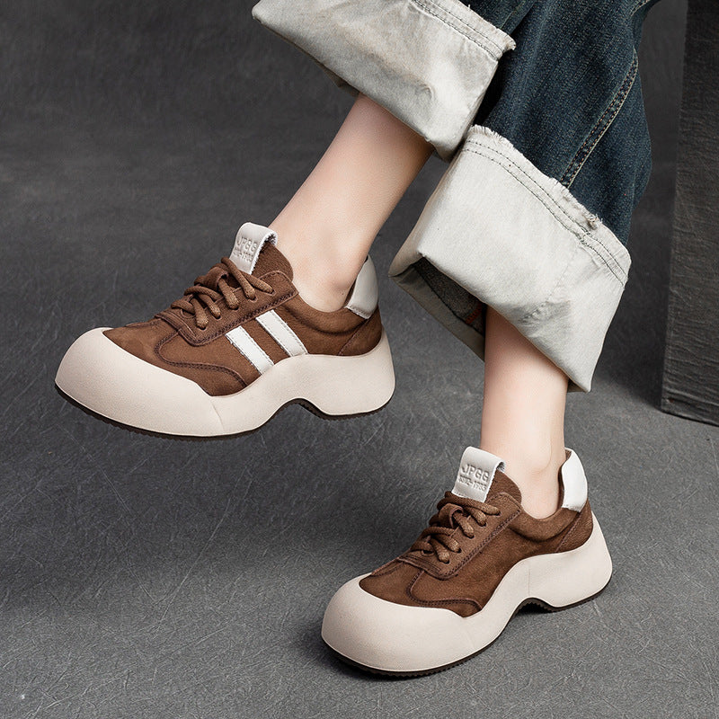 Women Minimalist Fashion Leather Sport Casual Shoes-RAIIFY