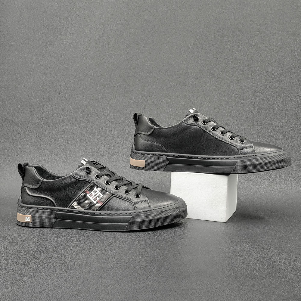 Men Fashion Minimalist Leather Flat Casual Shoes-RAIIFY