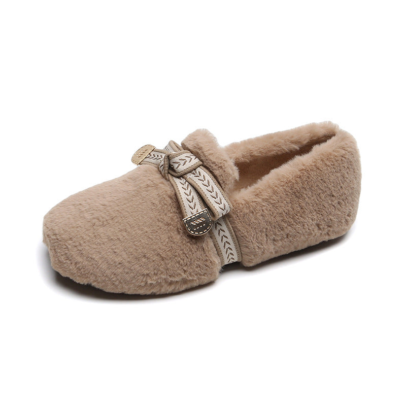 Women Soft Flat Winter Casual Fur Shoes-RAIIFY