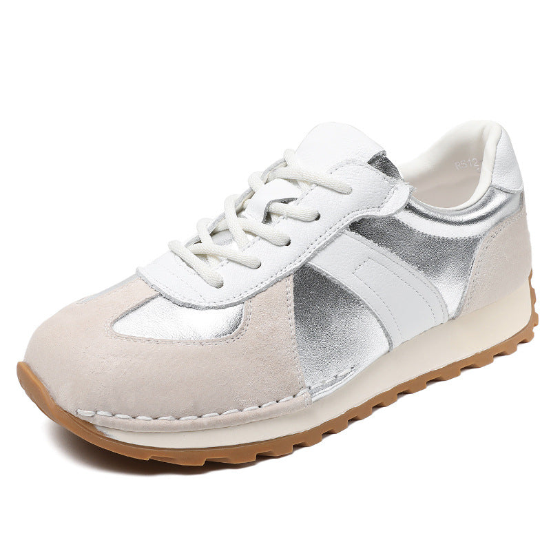 Women Stylish Leather Fashion Casual Training Sneakers-RAIIFY