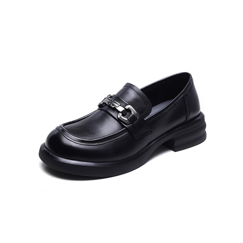 Women Retro Soft Leather Casual Loafers-RAIIFY