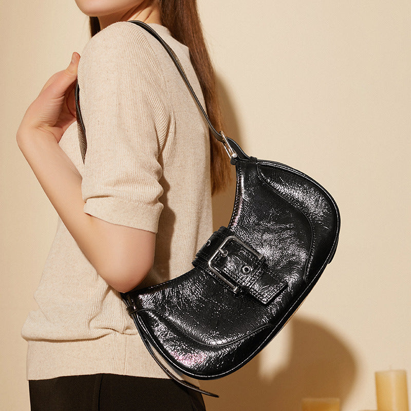Women Retro Tote Leather Shoulder Bag-RAIIFY