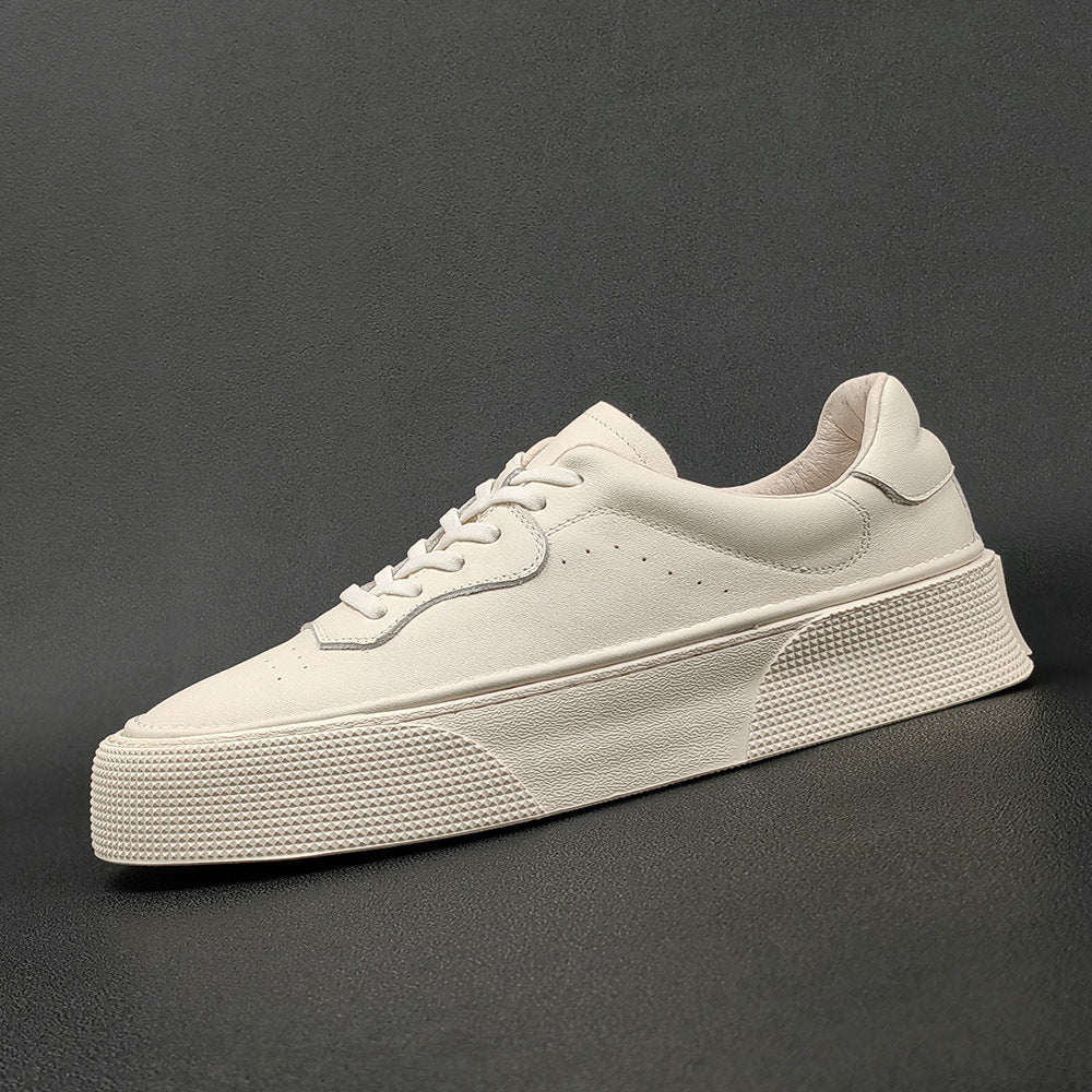 Men Minimalist Leather Flat Casual Sneakers-RAIIFY