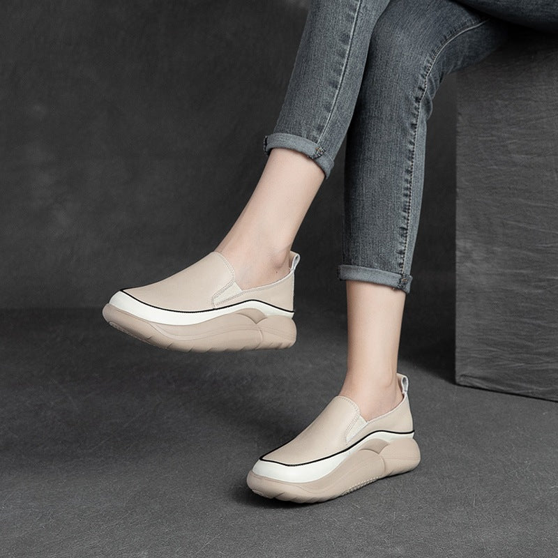 Women Minimalist Soft Leather Casual Shoes-RAIIFY