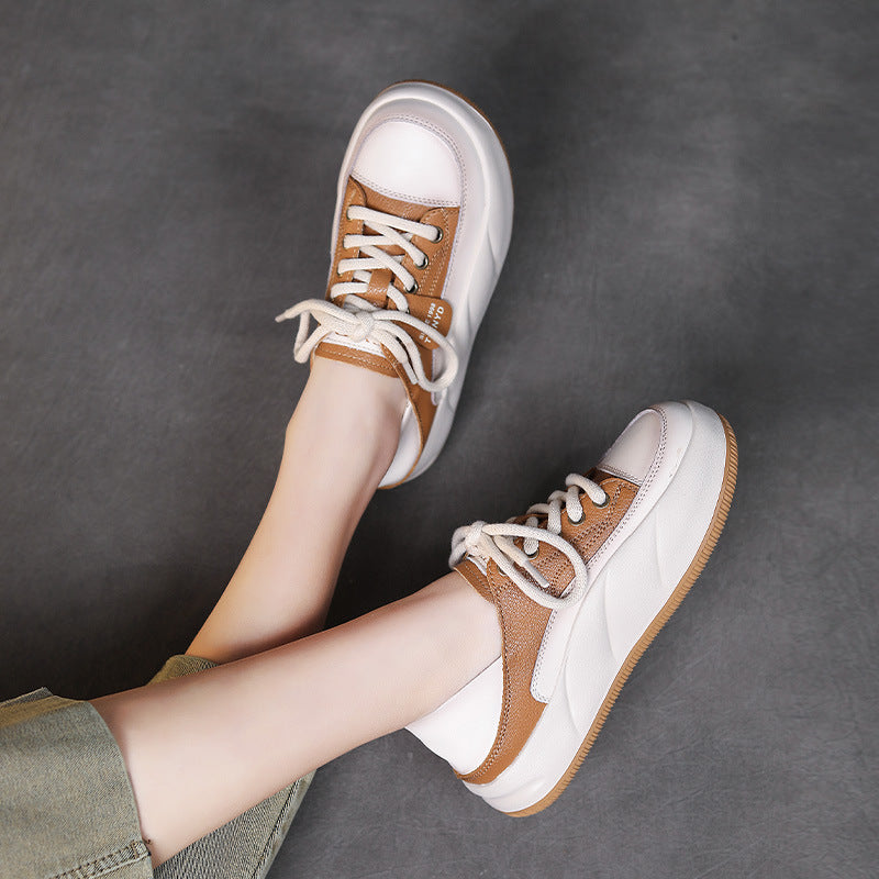 Women Fashion Soft Leather Casual Shoes-RAIIFY