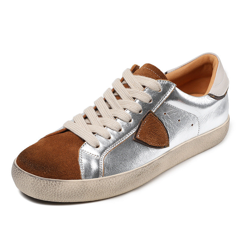 Women Stylish Minimalist Leather Flat Casual Shoes-RAIIFY