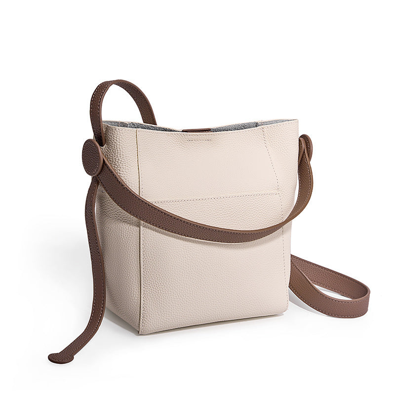 Women Minimalist Cowhide Leather Casual Crossbody Bag-RAIIFY