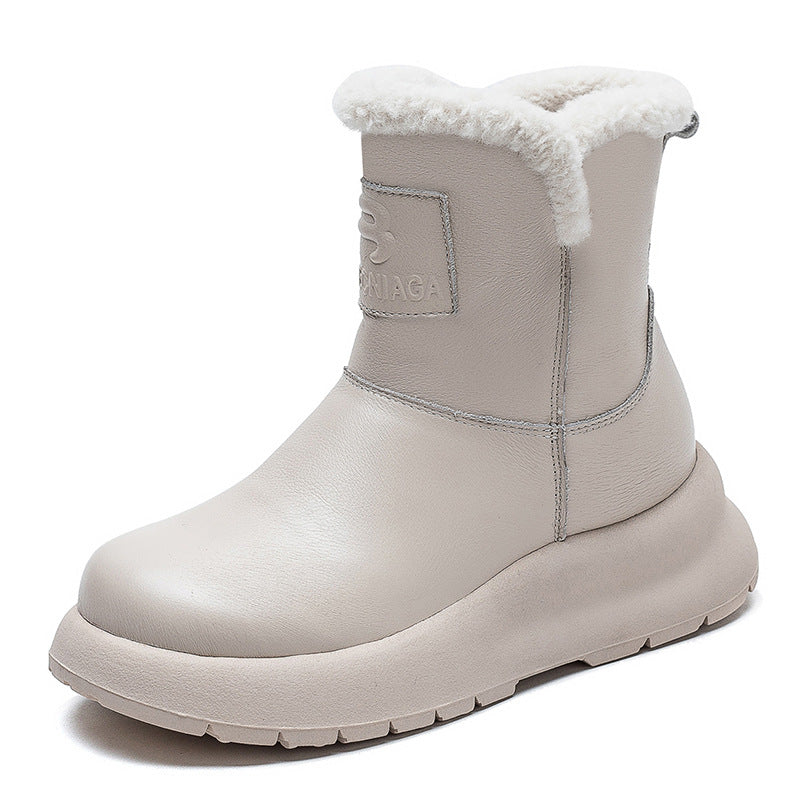 Women Retro Furred Winter Snow Boots-RAIIFY