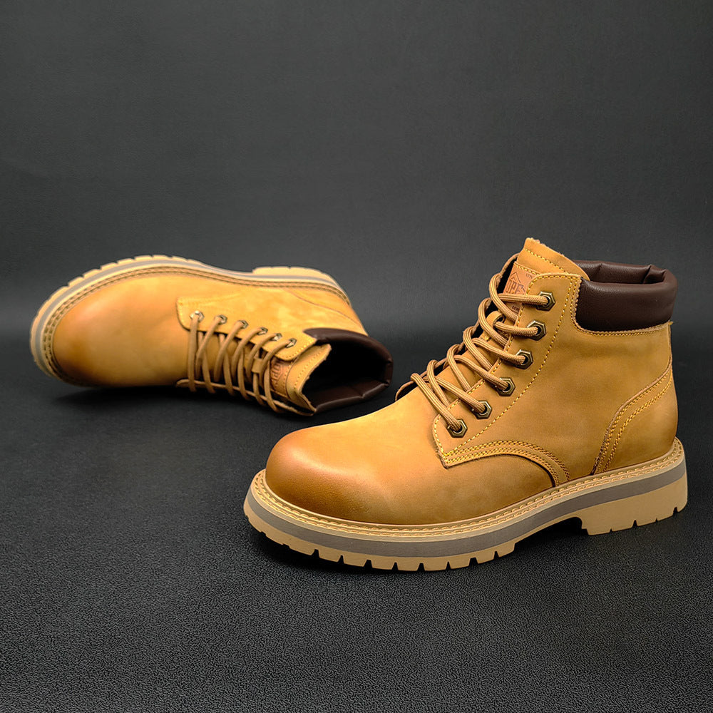 Men Stylish Leather Casual Work Boots-RAIIFY