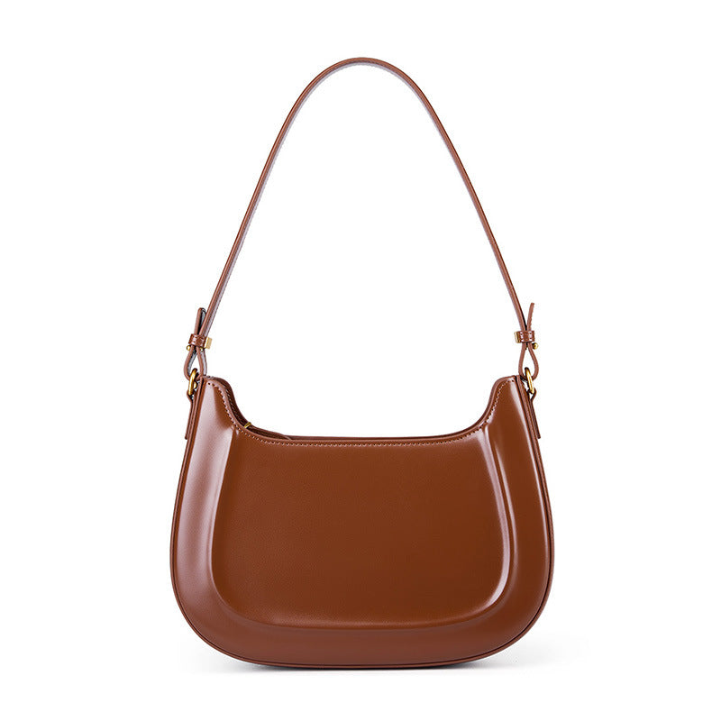 Women Retro Minimalist Leather Shoulder Bag-RAIIFY