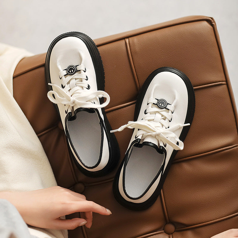 Women Stylish Minimalist Soft Leather Casual Shoes-RAIIFY