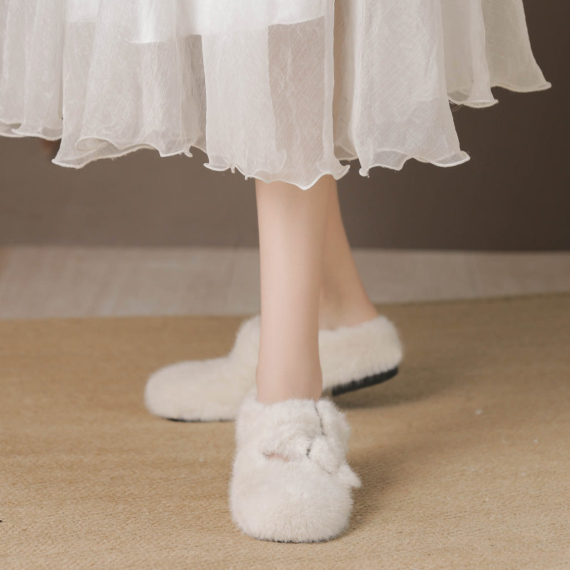 Women Minimalist Soft Winter Fur Slippers-RAIIFY