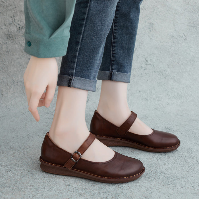 [Handmade] Buckle Comfort Flat Shoes