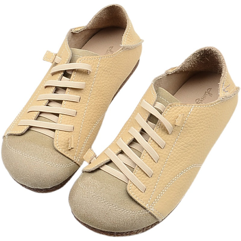 Women Handmade Leather Soft Casual Shoes-RAIIFY